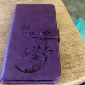 Brand new cell phone case for iPhone 7 Plus. Beautiful purple with etching